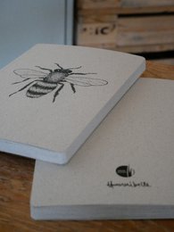 Graspapier Notizbuch Biene