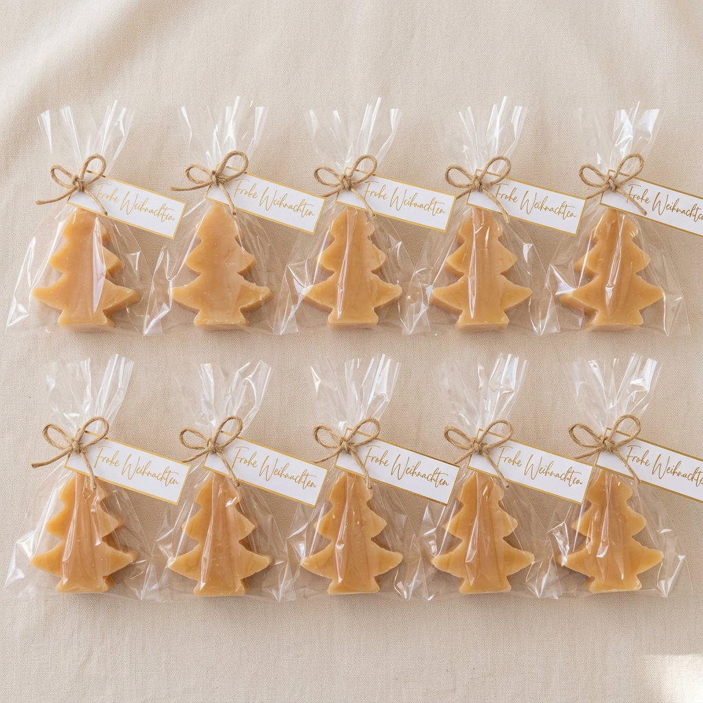 Christmas soap Christmas tree “Merry Christmas” – pine | Guest gift & employee gift