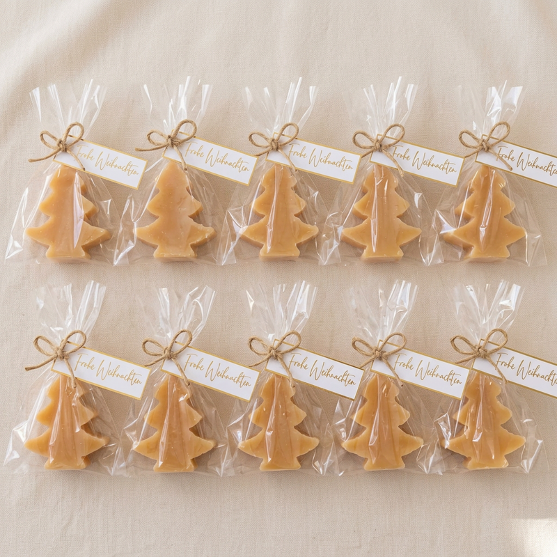 Christmas soap Christmas tree “Merry Christmas” – pine | Guest gift & employee gift