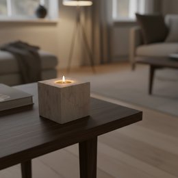Teelichthalter aus versteinertem Holz – 9 × 9 × 9 cm | Gemischte Auswahl