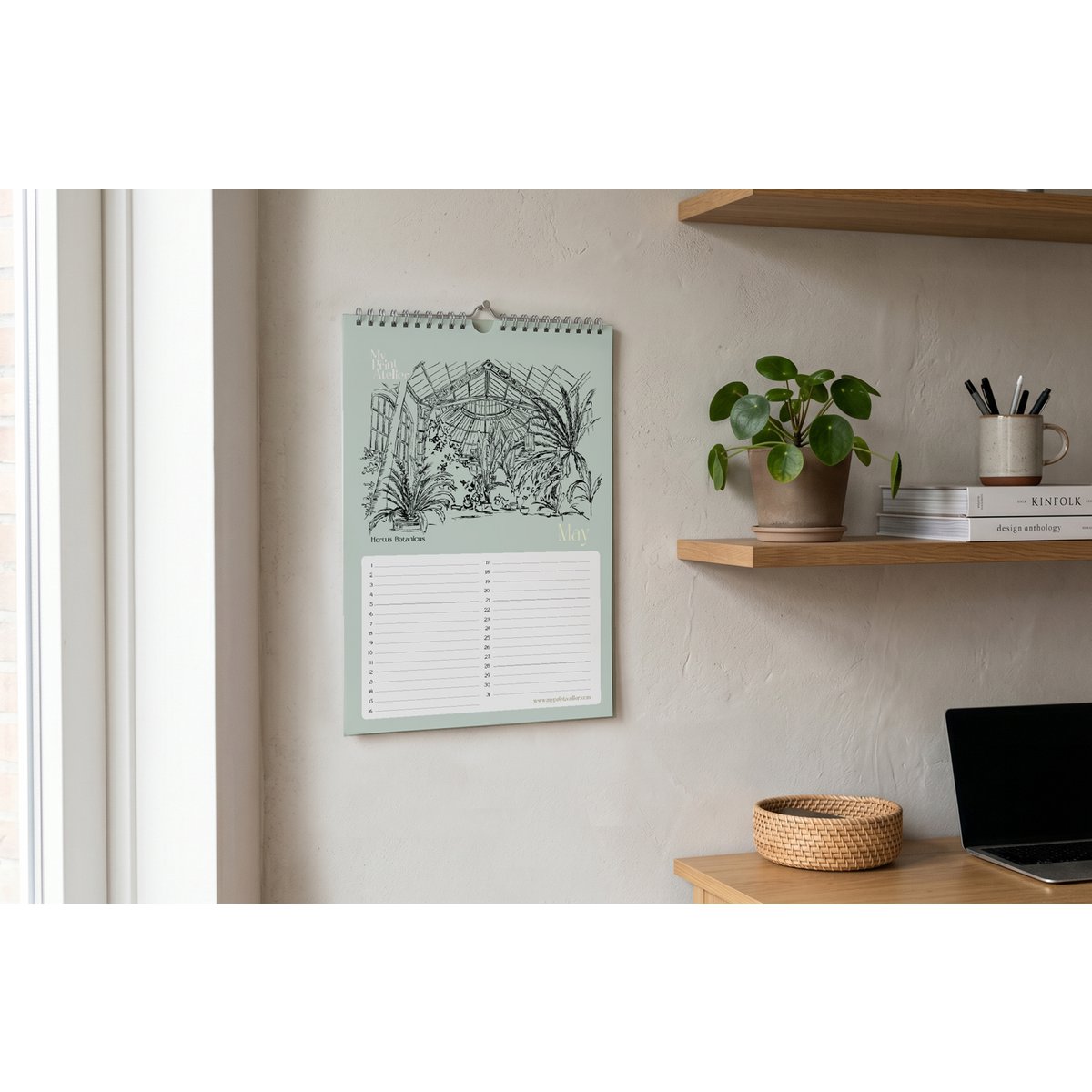 Verjaardagskalender Amsterdam Icons - Annet Weelink Design Amsterdam Schetsen - A4 - Eeuwigdurende Kalender - Premium Papier