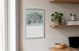 Verjaardagskalender Amsterdam Icons - Annet Weelink Design Amsterdam Schetsen - A4 - Eeuwigdurende Kalender - Premium Papier