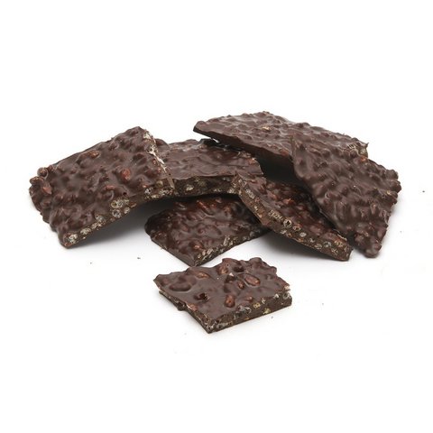 Broken chocolate bars (dark 72% with puffed rice)