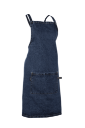 Forklæde DENIM crossback - 75x85 cm, blå