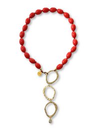 Collier de déclaration de luth rouge