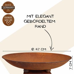 Vintage Deko Pflanzsäule 70 cm mit verschiedenen Schalen | Gartendeko Rost