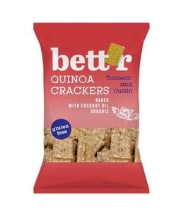 Quinoa Crackers Turmeric & Cumin, organic, Bett'r, 100g