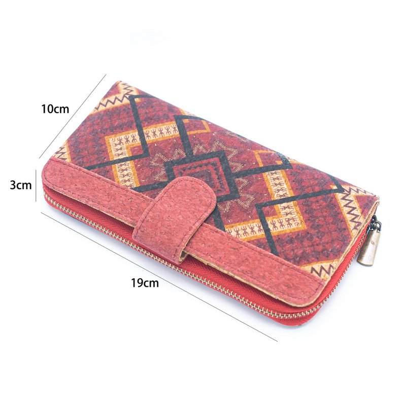 Portefeuille pliant motif fleur Mandala- Vegan Cork Wallet BAG-2220