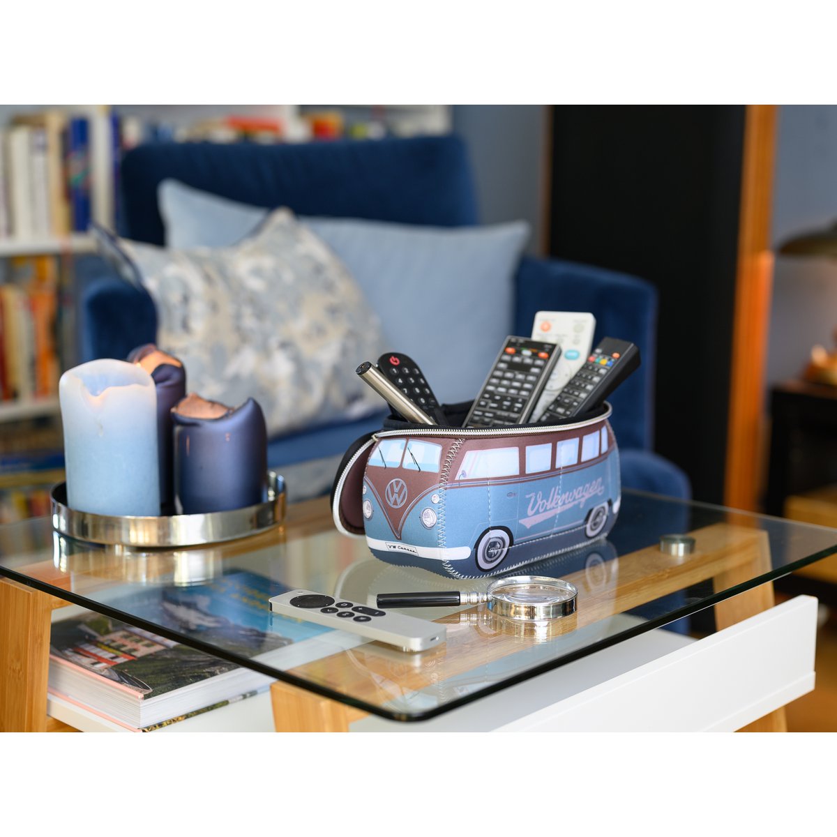 Volkswagen VW T1 Bus 3D Sac Néoprène Universel - Petit - /Pétrole & Marron