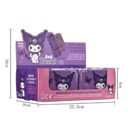 Kuromi - Caja Metálica de Vendas con Purpurina (24 Vendas)