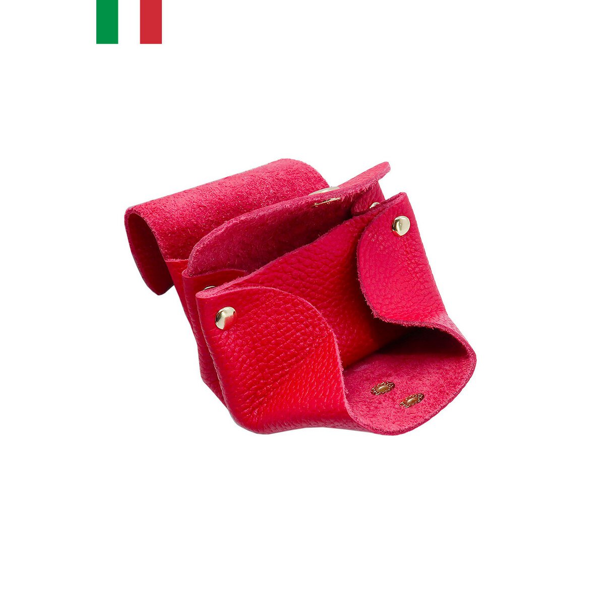 Porte-monnaie en cuir de vachette Fabriqué en Italie ITP118