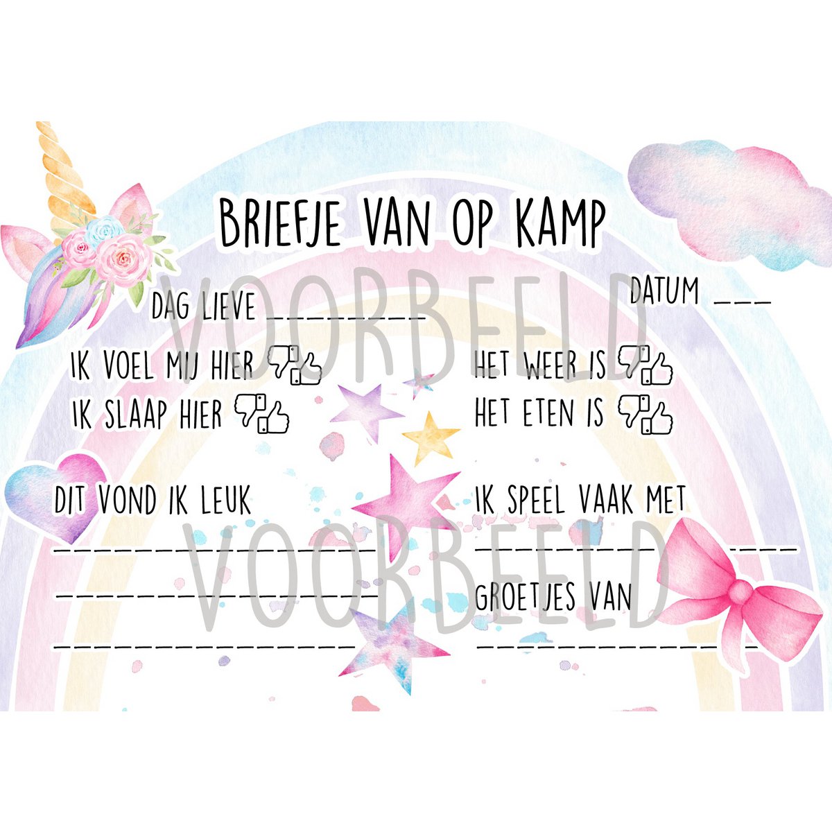 Camp cards 'Unicorn' | set of 8