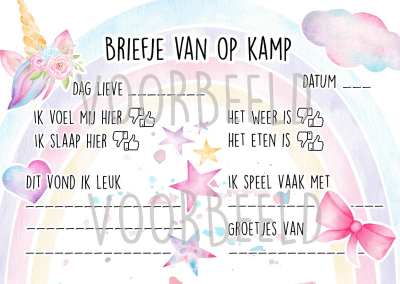 Camp cards 'Unicorn' | set of 8