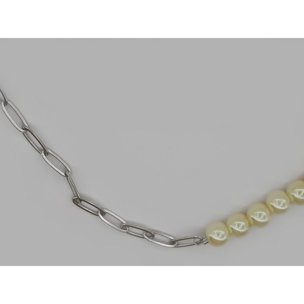 #67 Parel schakel ketting 