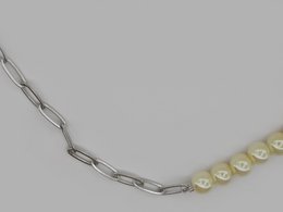 %2367 Collana con maglie di perle