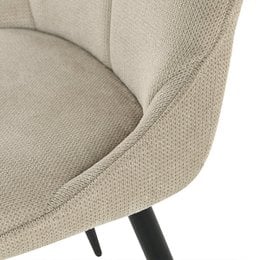 Chaise de salle à manger Giselle [lot de 2] [tissu lin]