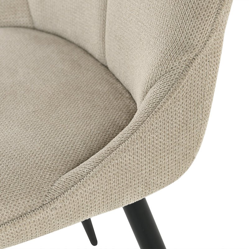 Chaise de salle à manger Giselle [lot de 2] [tissu lin]
