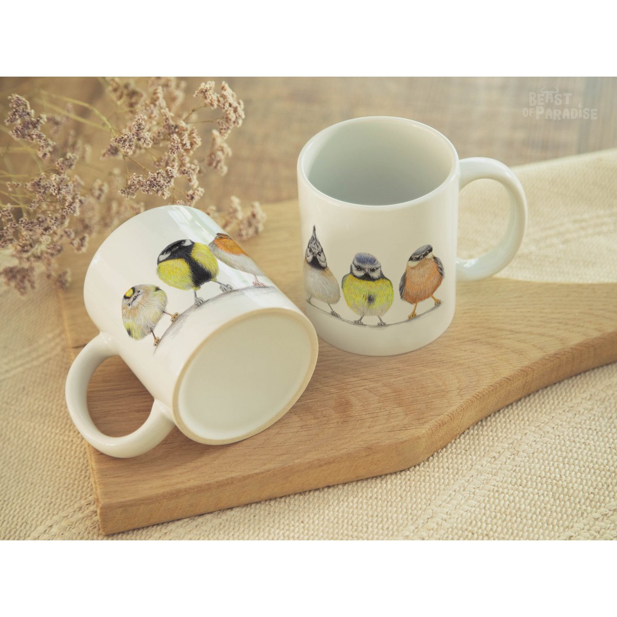 Tazza in ceramica, uccelli europei, tazze divertenti, tazze di animali