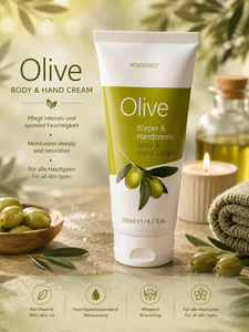 200ml body- en handcrème "Olijf" in tube