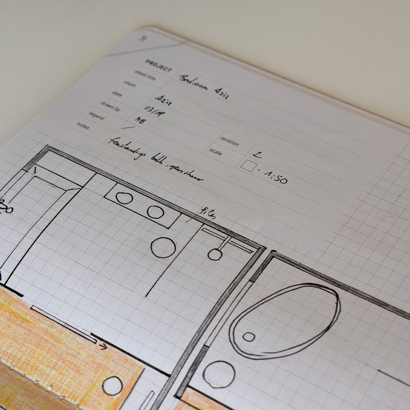 Interiørdesign brevpapir notesbog