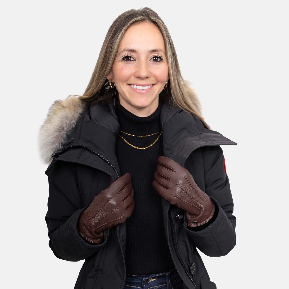 JESS – handschoenen van geitenleer met voering van kasjmierwol - touch-functie