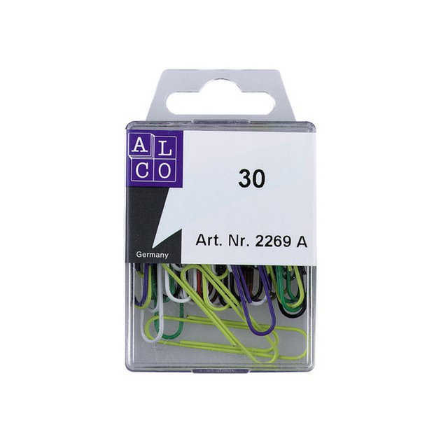 Clips Alco 50mm redondos surtidos caja 30uds.