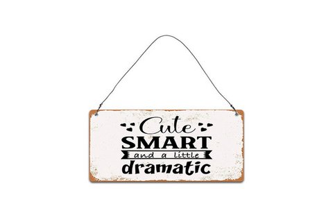 Metal sign Cute 7x15 cm Isabelle Rose