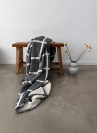 Muslin blanket - gray-white - 2.20 x 2.50 m