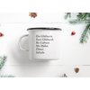 Tasse aus Emaille / Glühwein