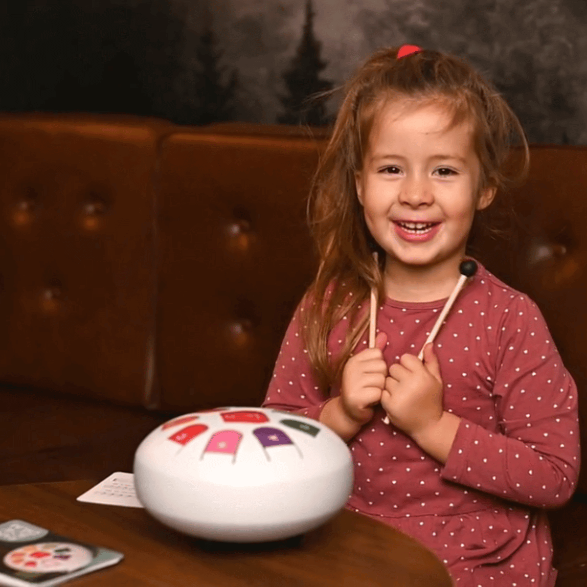 Tambor de lengua "Rainbow Drum" | Tambor infantil | Tambor de lengua colorido | con tarjetas de canciones y partituras coloridas | Instrumento musical infantil | Pan de mano | juguetes musicales