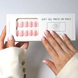 Gel X Soft Gel Press On corto Baby Boom rosa morbido (S52)