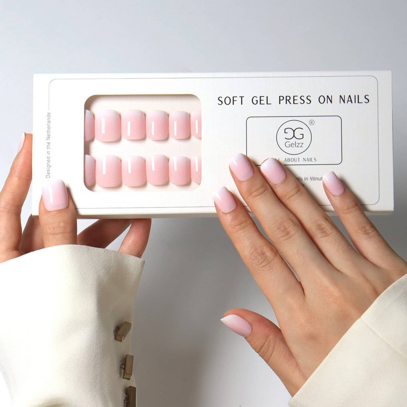 Gel X Soft Gel Press On corto Baby Boom rosa morbido (S52)