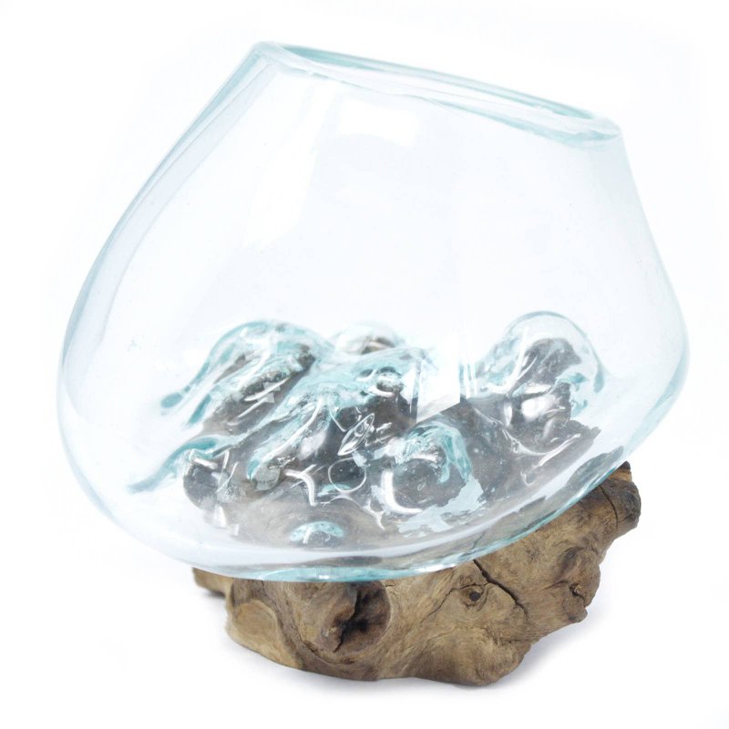 MGW-01 - Gesmolten glas op hout - Kleine schaal