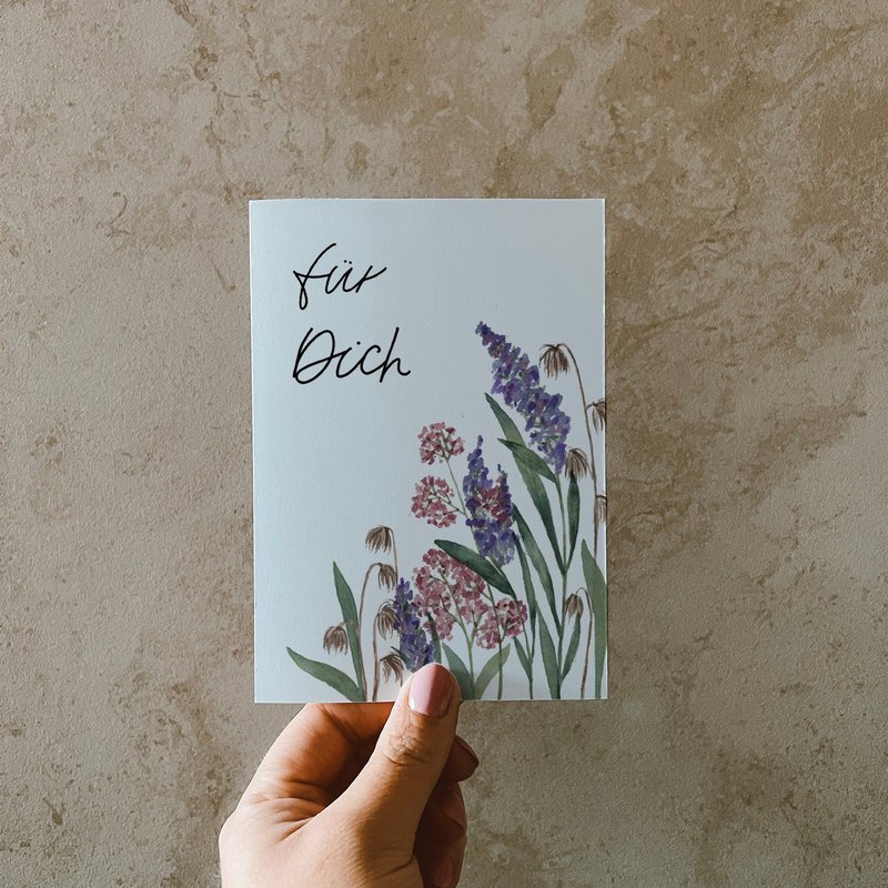 Postcard »Wildflowers for you«, DIN A6, recycled paper