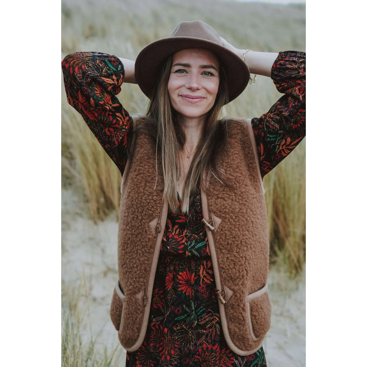 Woolen body warmer - Espresso