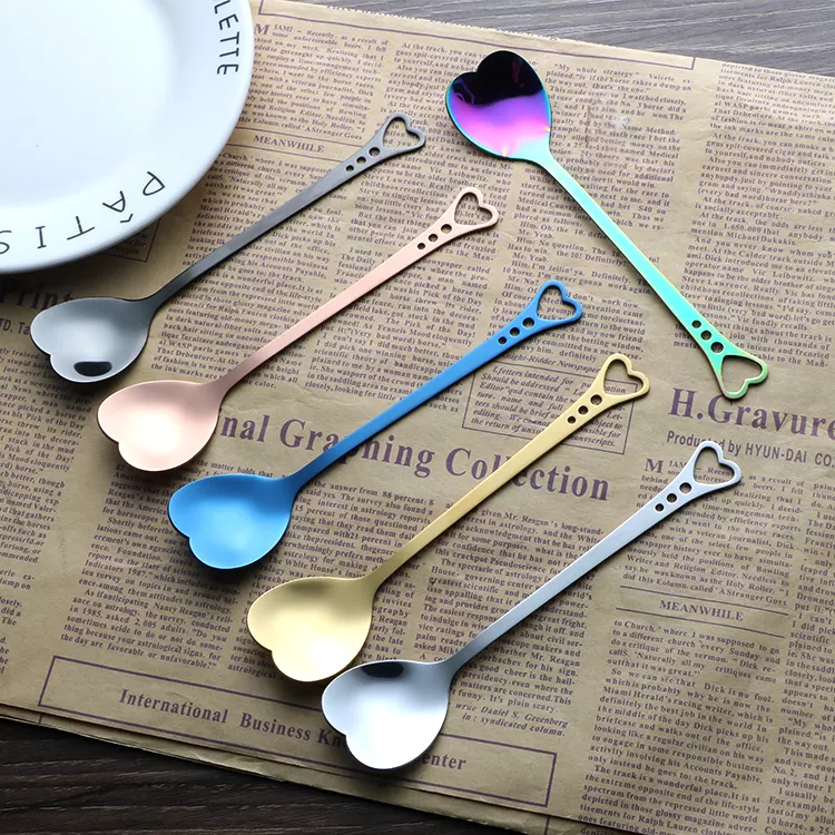 "Heart" spoon - For tea, coffee or desserts - 4 colors available