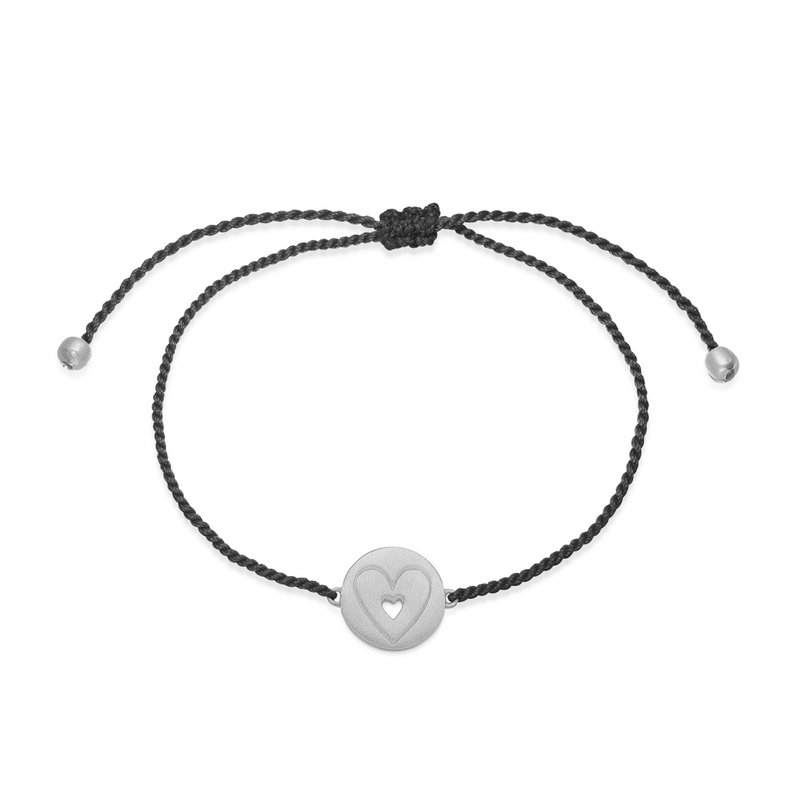 Il tuo cuore nel mio cuore Silk Bracciale Silver