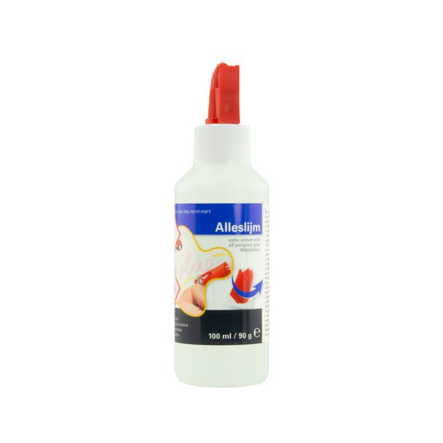 Pegamento multiusos Kangaro botella de PVAc de 100 ml con espátula para pegamento rojo