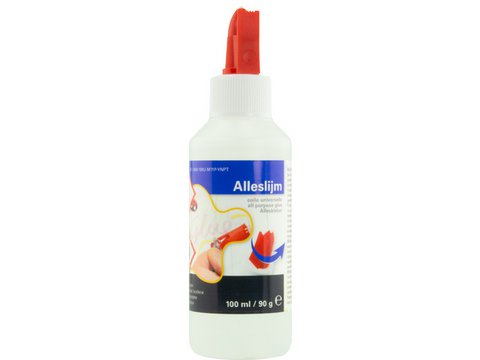 Alleskleber Kangaro 100 ml PVAc-Flasche mit Leimspachtel rot