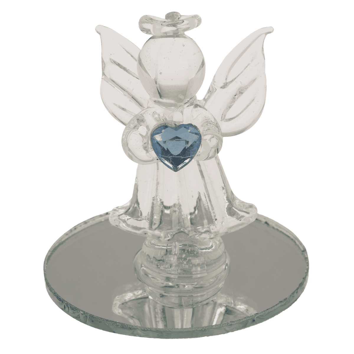 Glass Angel with Heart, 5 cm,