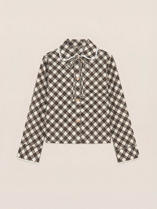 Klassiek, op Betty Argyle geïnspireerd overhemd met geometrische print