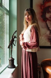 Wool Vest - Flat White Bubble Shorty