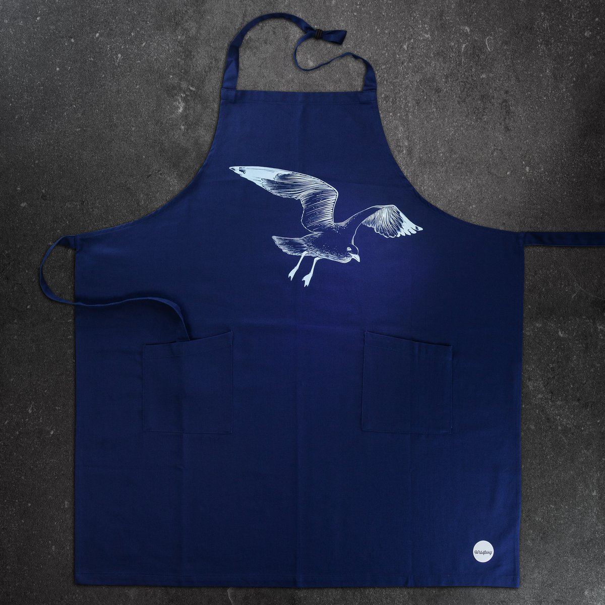 Kochschürze blau mit Möwe