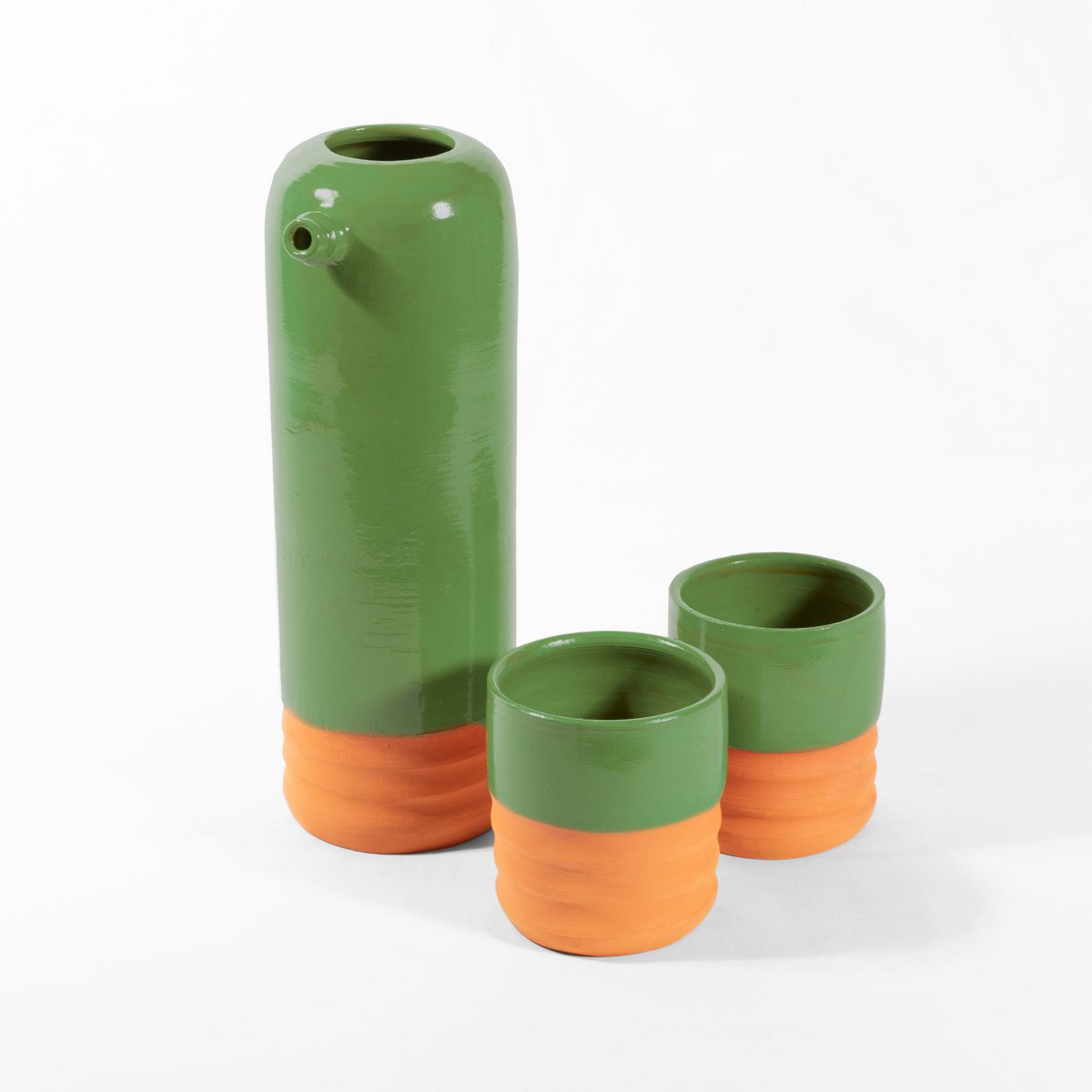 Jarra + vasos verde