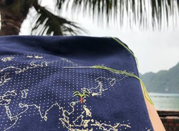 Stitch Tote Bag - Navy