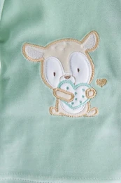 Set in velluto per bambini, 2 pezzi, coniglietto