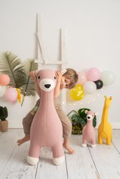 Pack of 100% pink cotton deer stuffed animals