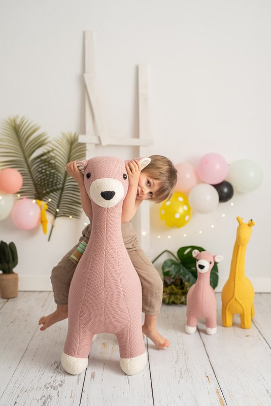 Pack of 100% pink cotton deer stuffed animals
