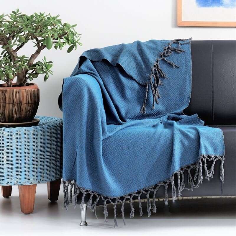 Turquoise on Grey
