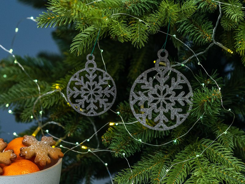 Christbaumschmuck SCHNEEFLOCKE rund